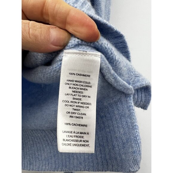 VINEYARD VINES Sweater Size Small Light Blue Soft V-Neck Cashmere Women’s - Picture 5 of 9